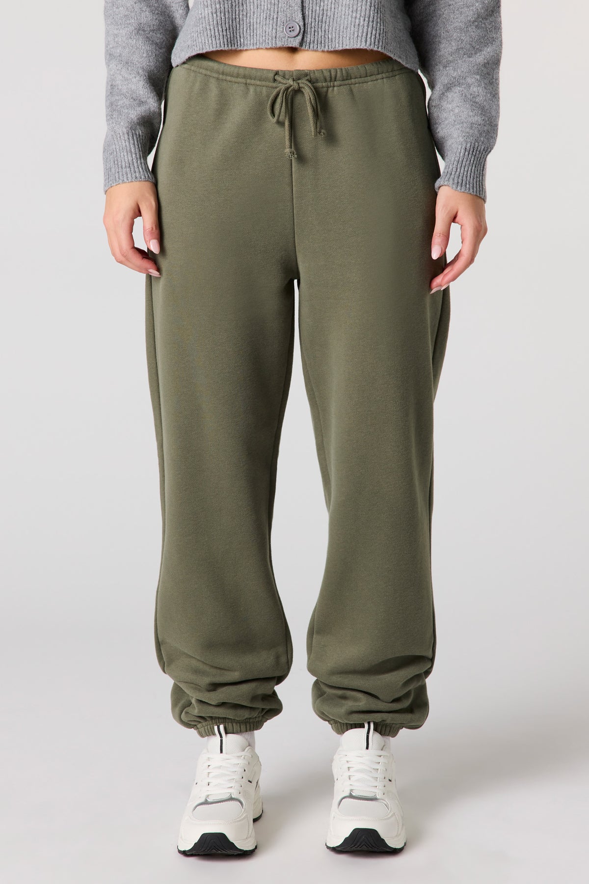 Alt View 2. Luxe Fleece Low Rise Jogger - Dark Green