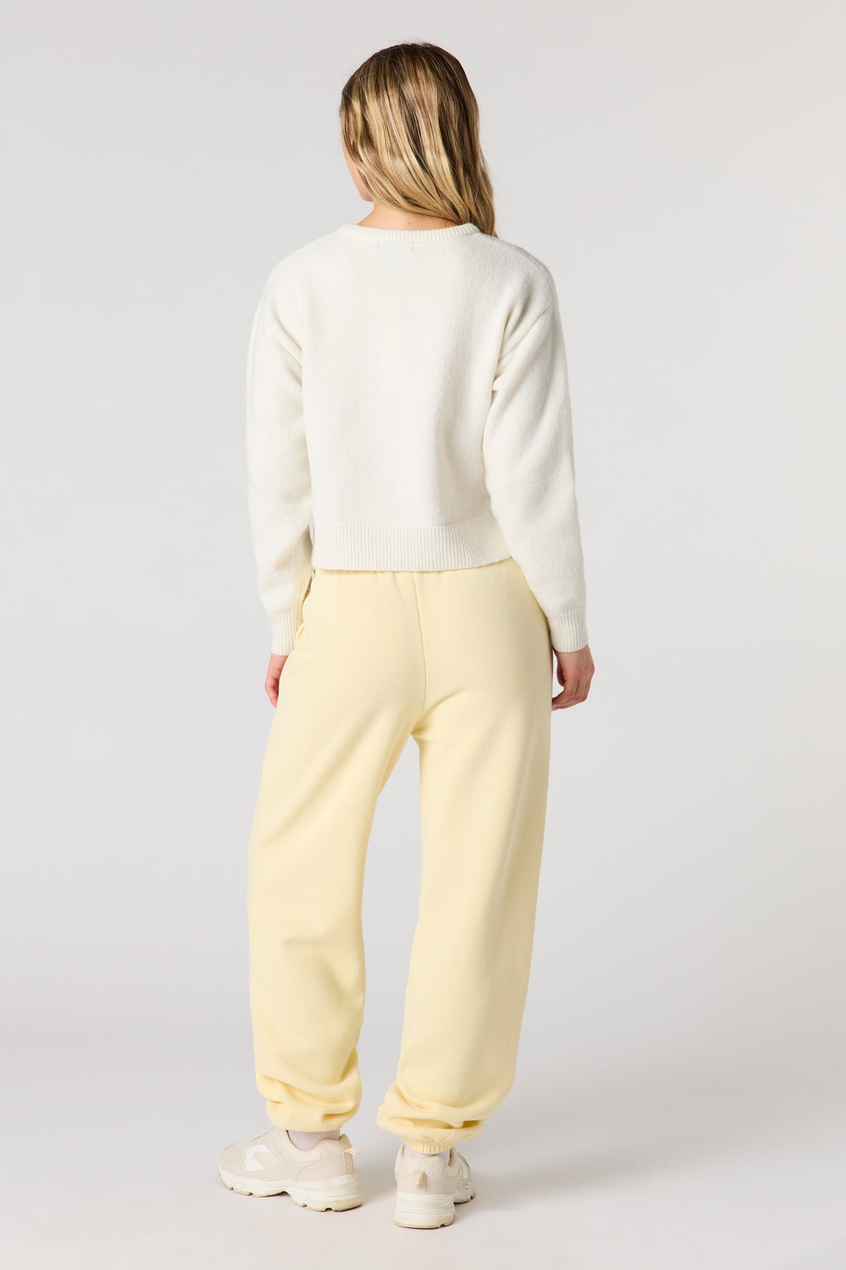 Alt View 3. Luxe Fleece Low Rise Jogger - Yellow