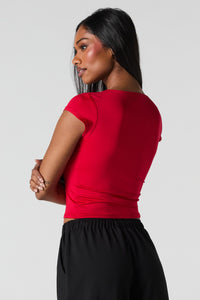 Contour Square Neck Cap Sleeve Top