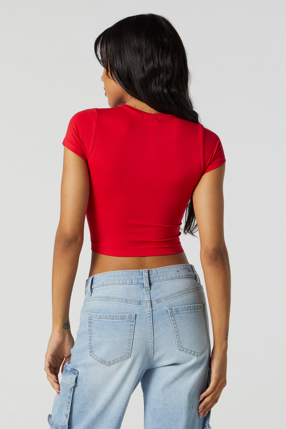 Seamless Double Layered Cropped T-Shirt Seamless Double Layered Cropped T-Shirt 11