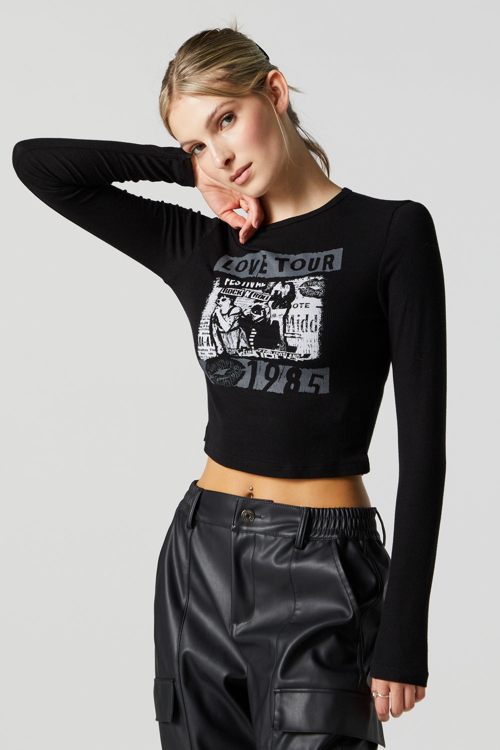 Love Tour Graphic Long Sleeve Crop Top Love Tour Graphic Long Sleeve Crop Top 1