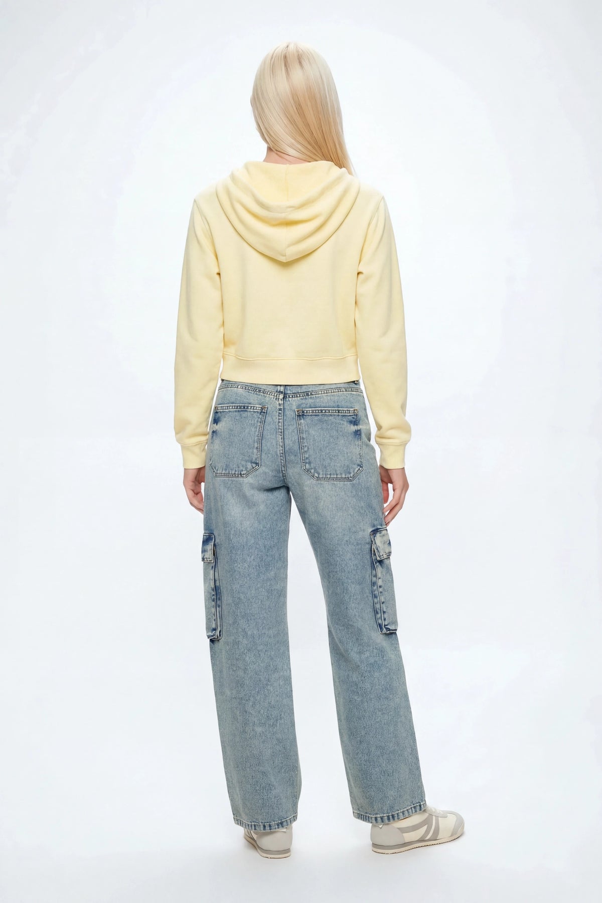 Alt View 2. Multi Pocket Cargo Jean - Sky Blue