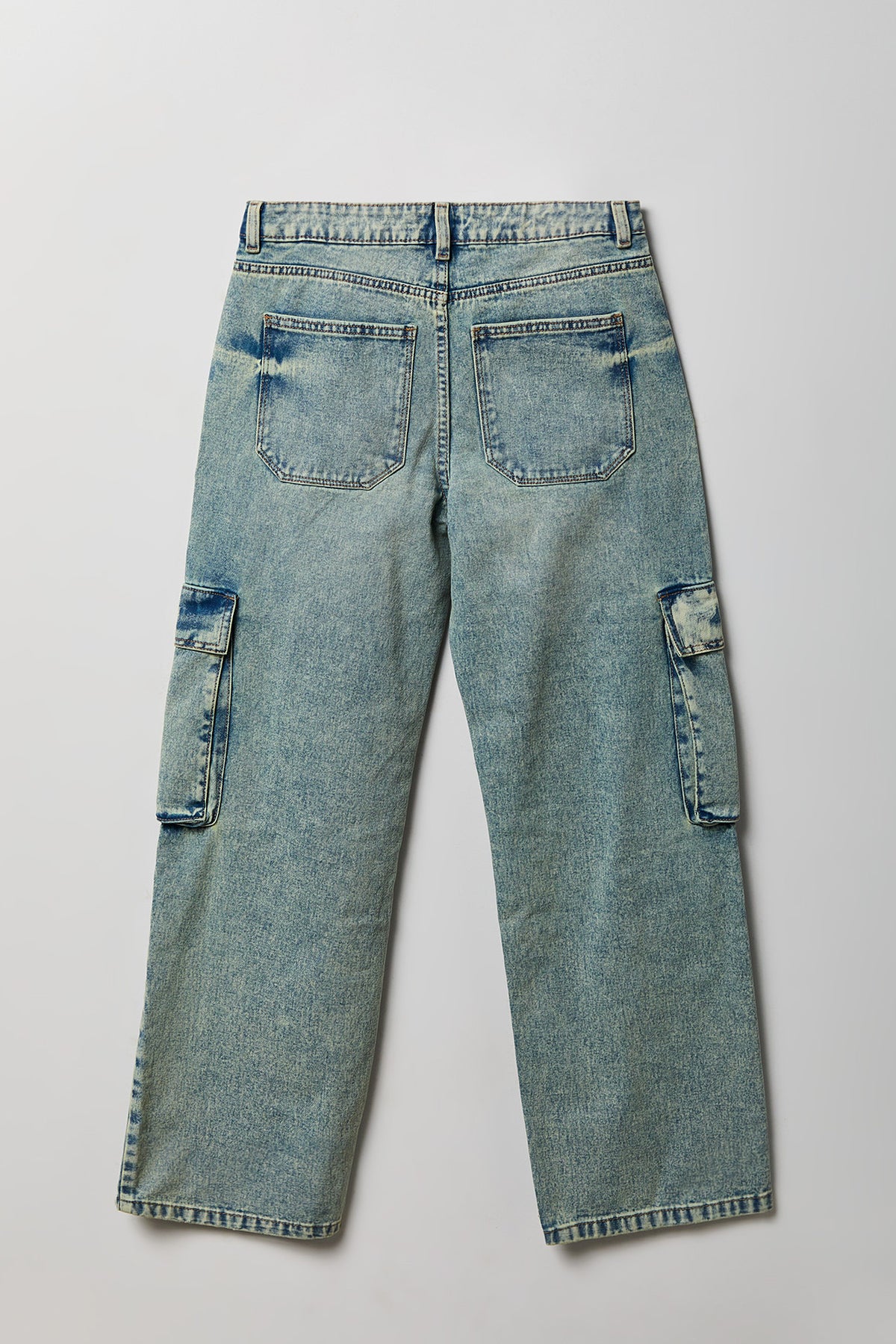 Alt View 5. Multi Pocket Cargo Jean - Sky Blue