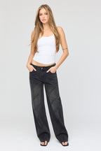 Brooklyn Low Rise Rhinestone Baggy Jean