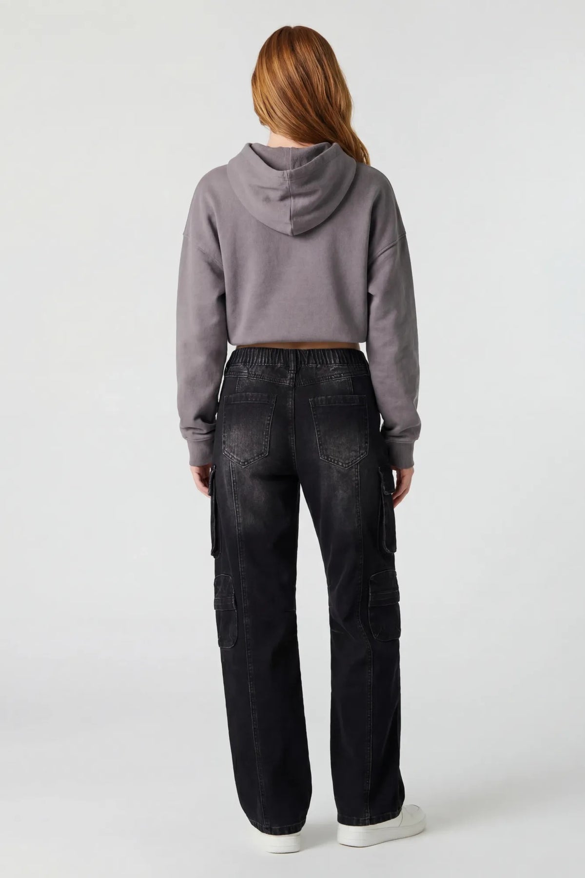 Alt View 2. Multi Pocket Cargo Jean - Black