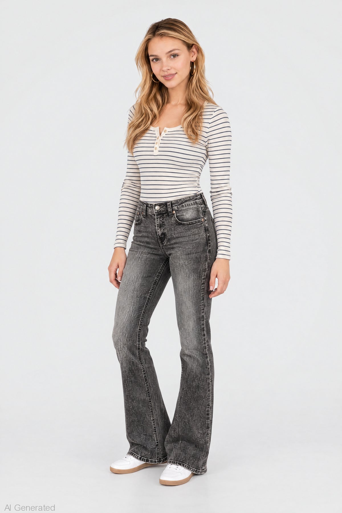 Stretch Flare Jean - Black