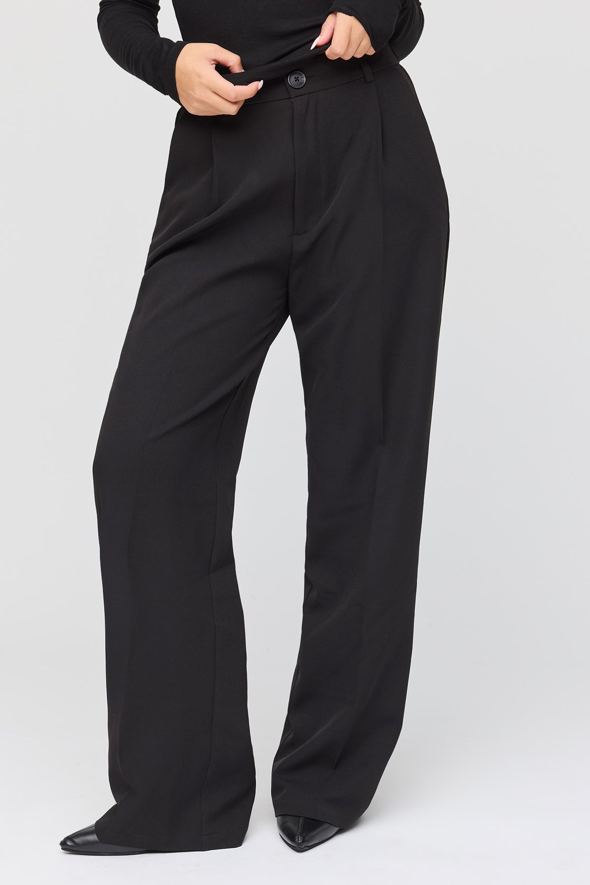Alt View 2. Wide Leg Dress Pant - Black