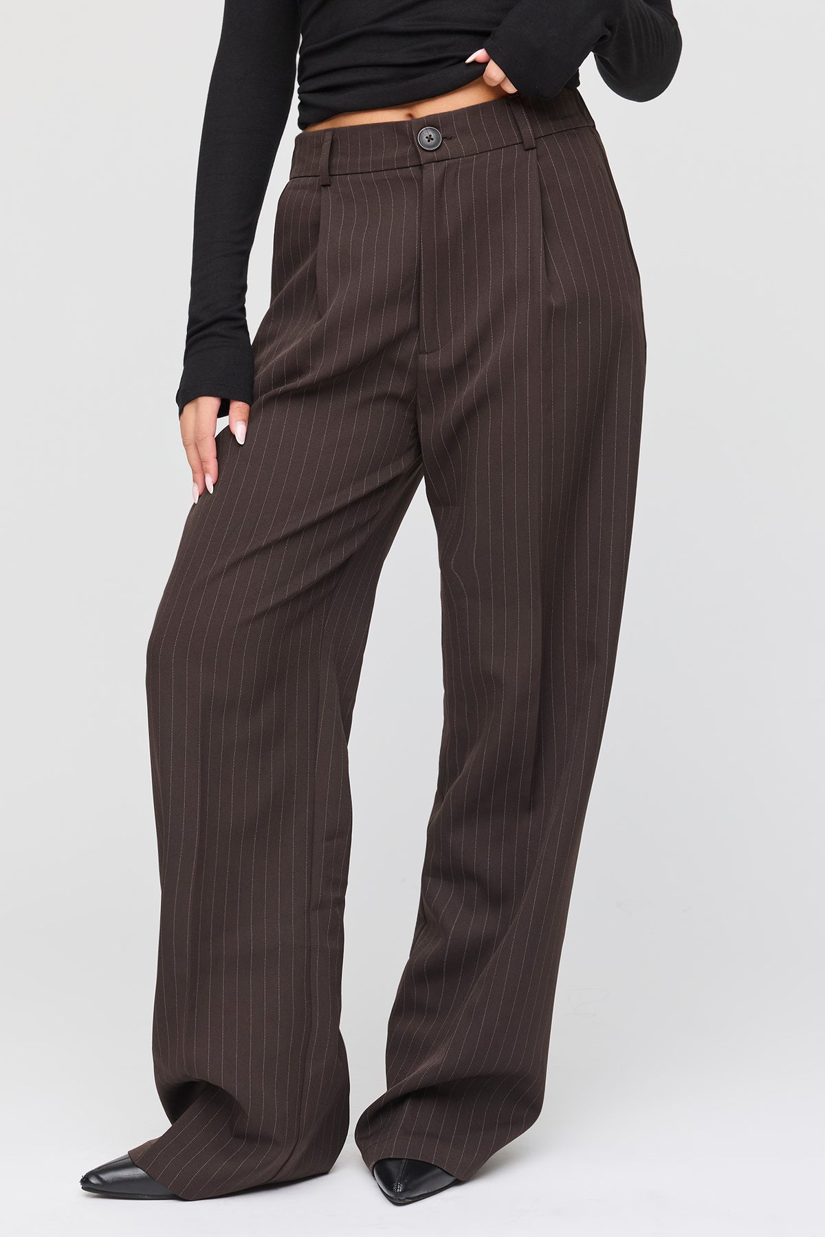 Alt View 2. Wide Leg Dress Pant - Brown
