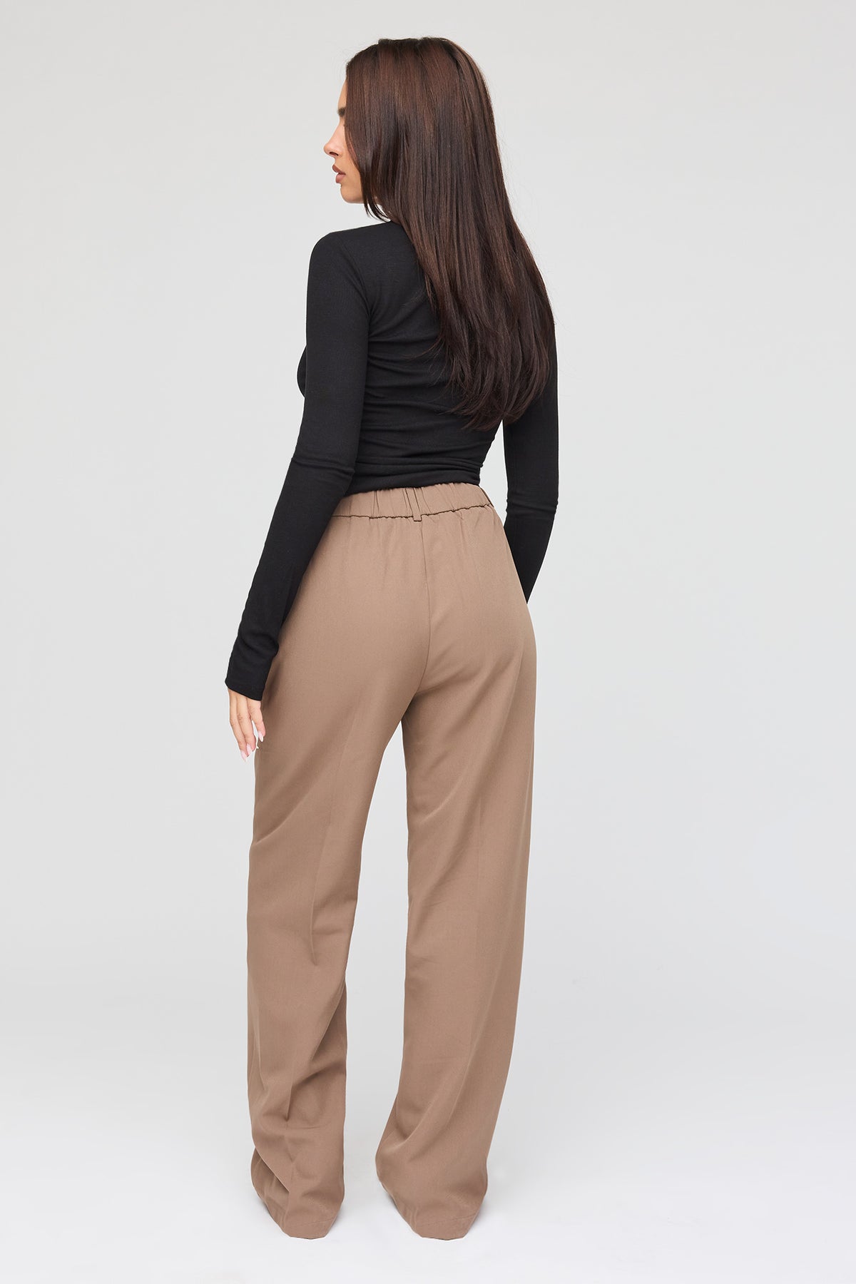 Alt View 3. Wide Leg Dress Pant - Taupe