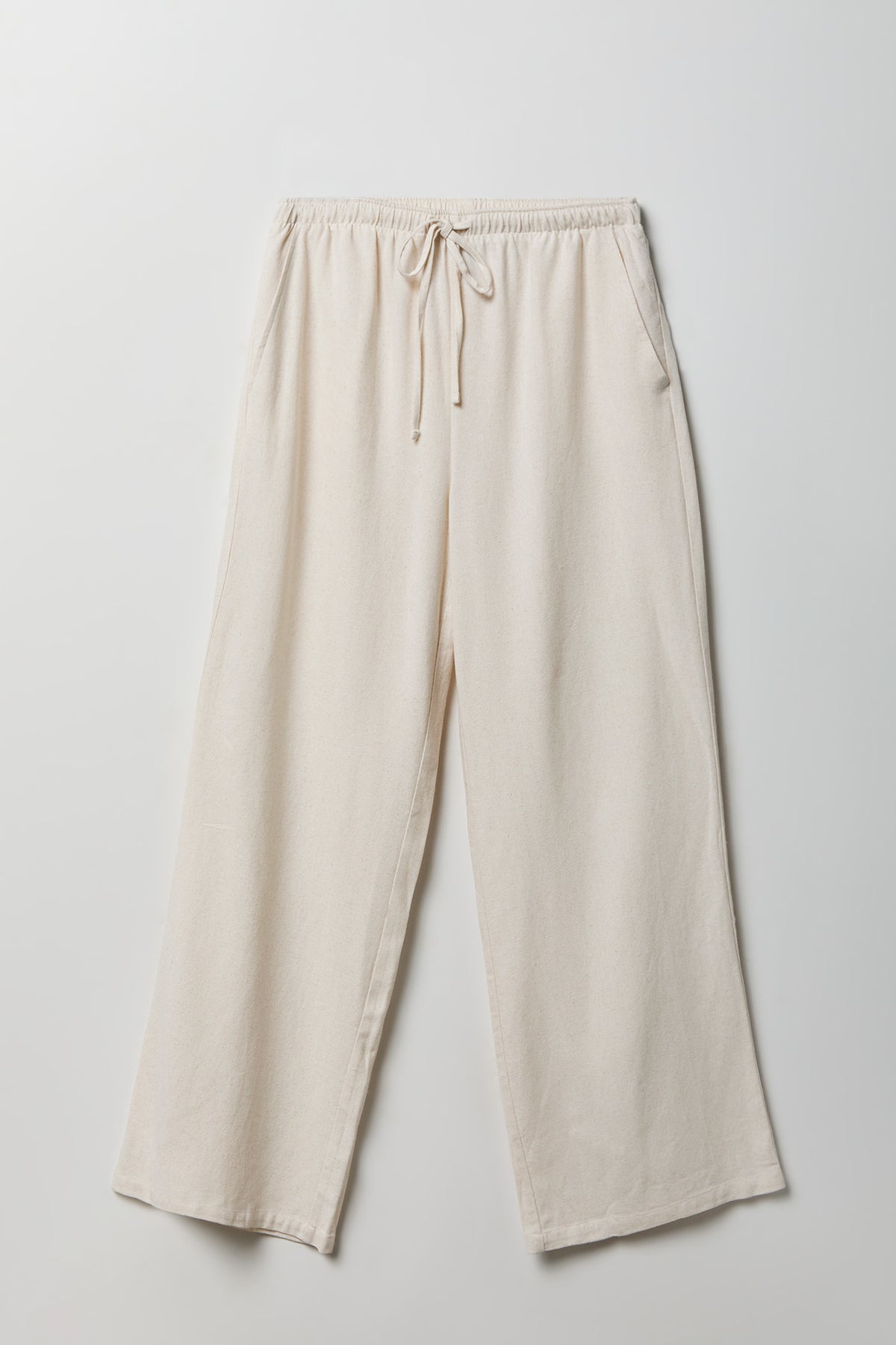 Alt View 4. Linen-Blend Flowy Wide Leg Pant - Tan