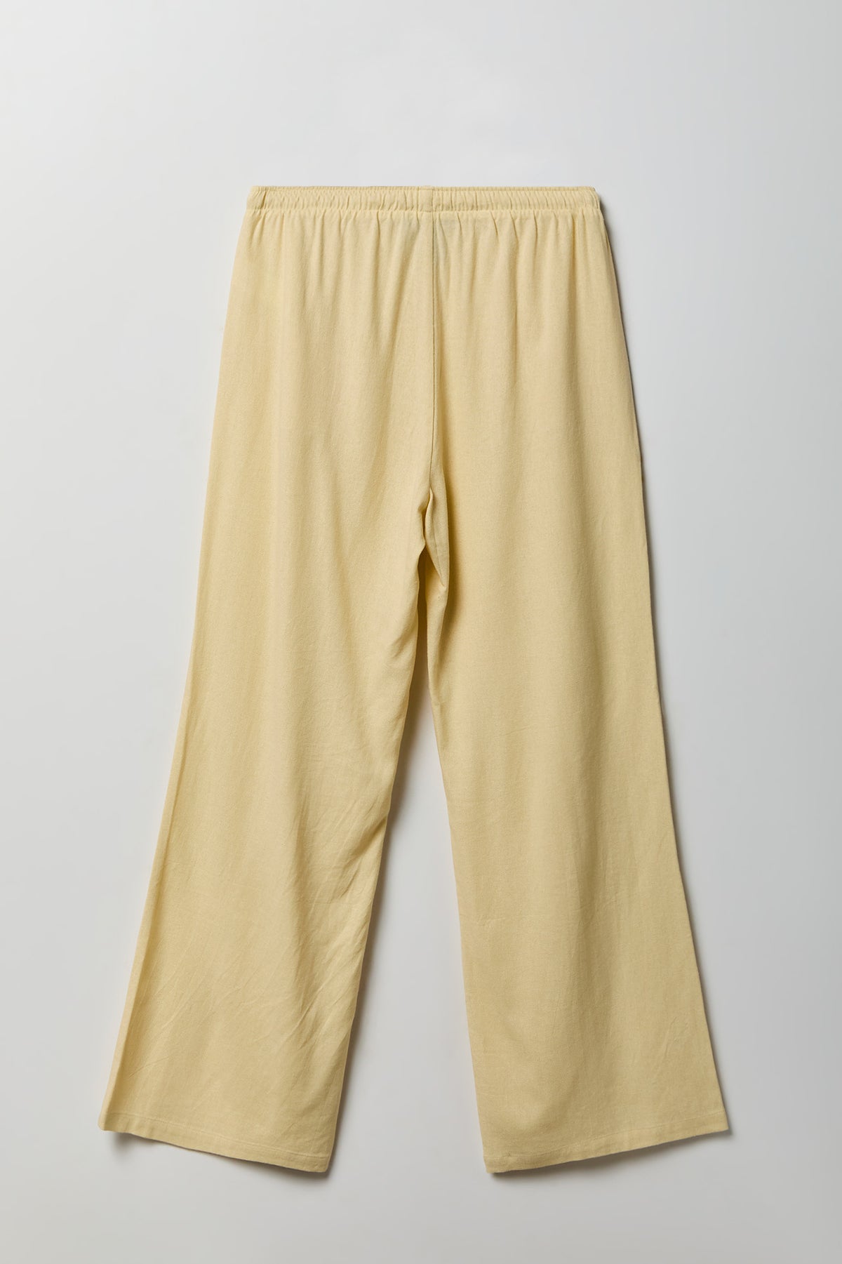 Alt View 5. Linen-Blend Flowy Wide Leg Pant - Pale Yellow