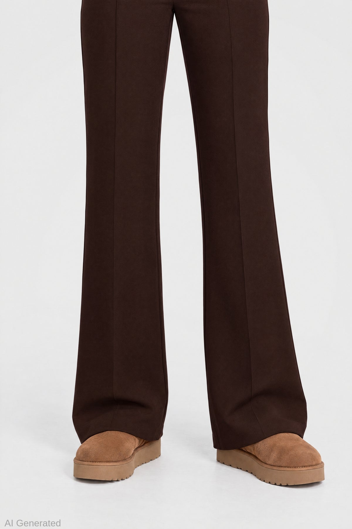 Alt View 4. Flare Dress Pant - Brown