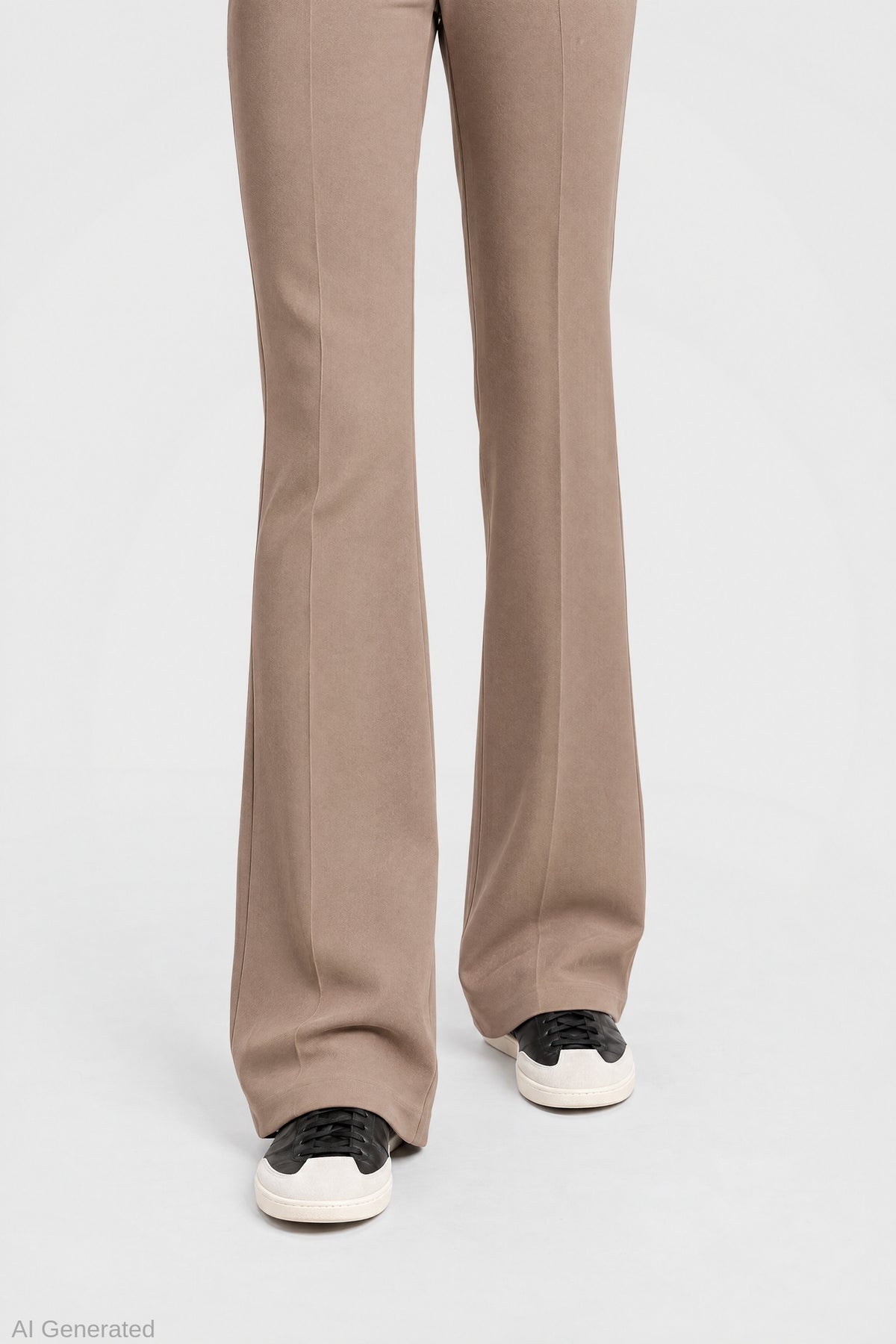 Alt View 4. Flare Dress Pant - Mushroom