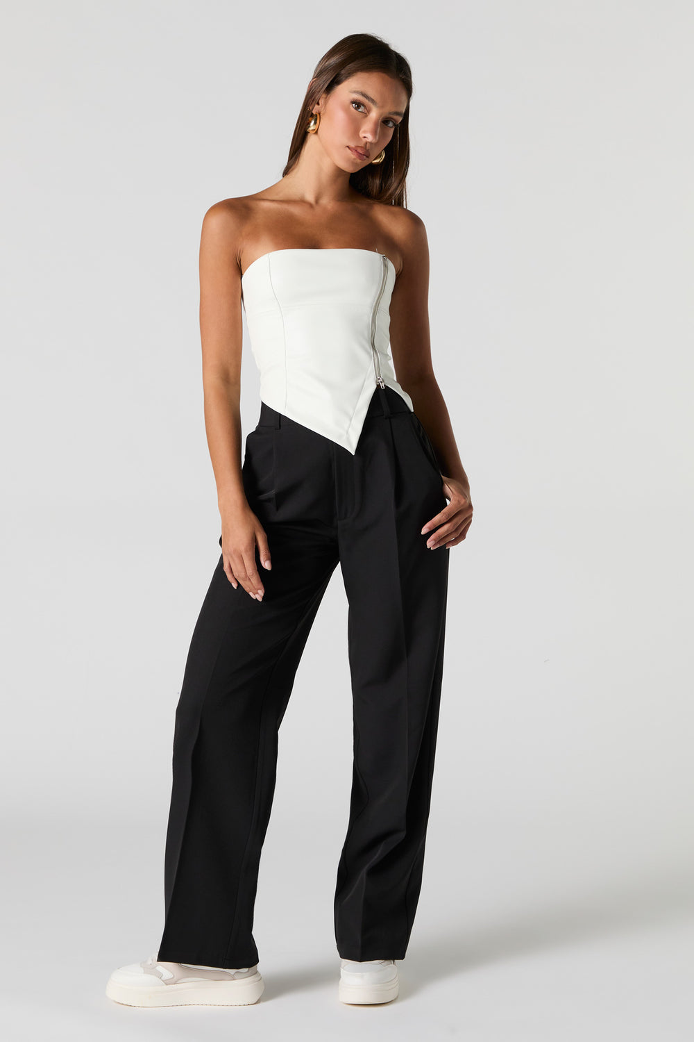 Pleated Wide Leg Dress Pant Pleated Wide Leg Dress Pant 4