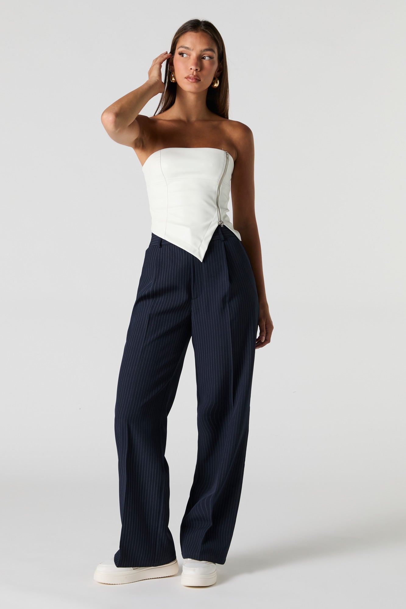 Pleated Wide Leg Dress Pant