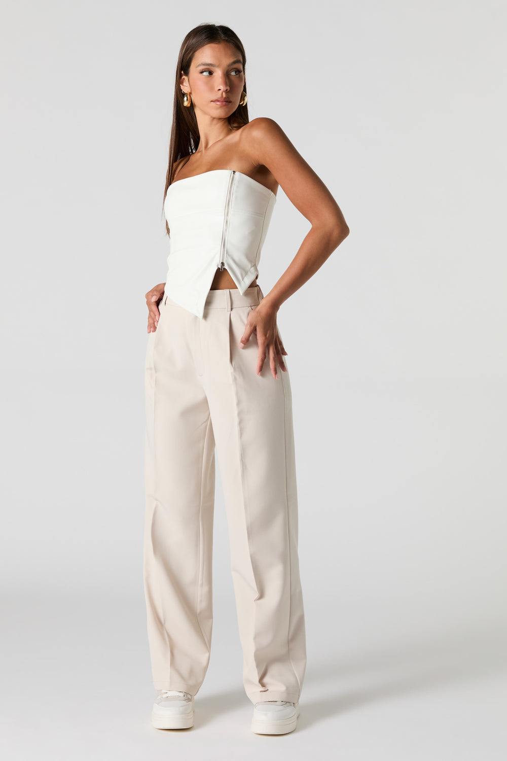 Pleated Wide Leg Dress Pant Pleated Wide Leg Dress Pant 13