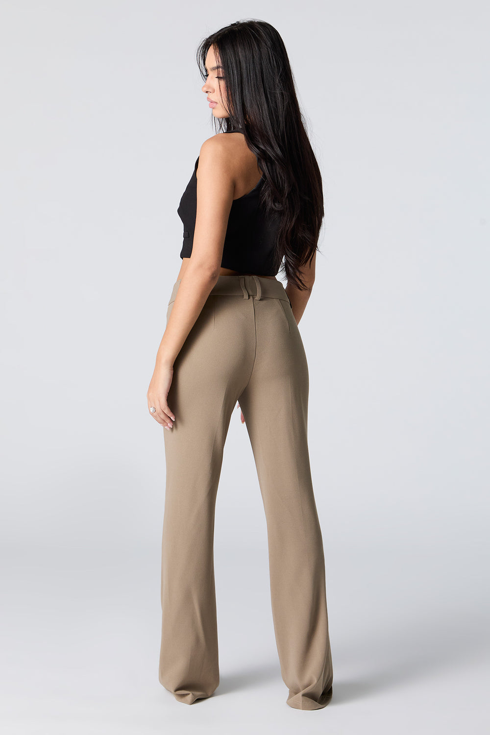 Crepe Mid Rise Flare Dress Pant Crepe Mid Rise Flare Dress Pant 9