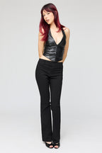 Mid Rise Flare Dress Pant