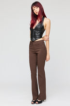 Mid Rise Flare Dress Pant