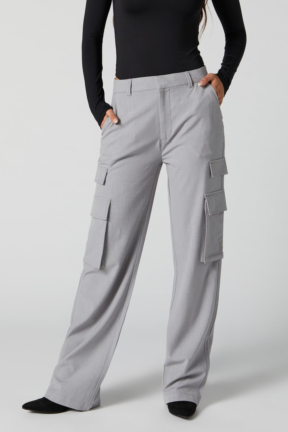 Grey Cargo Pocket Dress Pant Grey Cargo Pocket Dress Pant 2