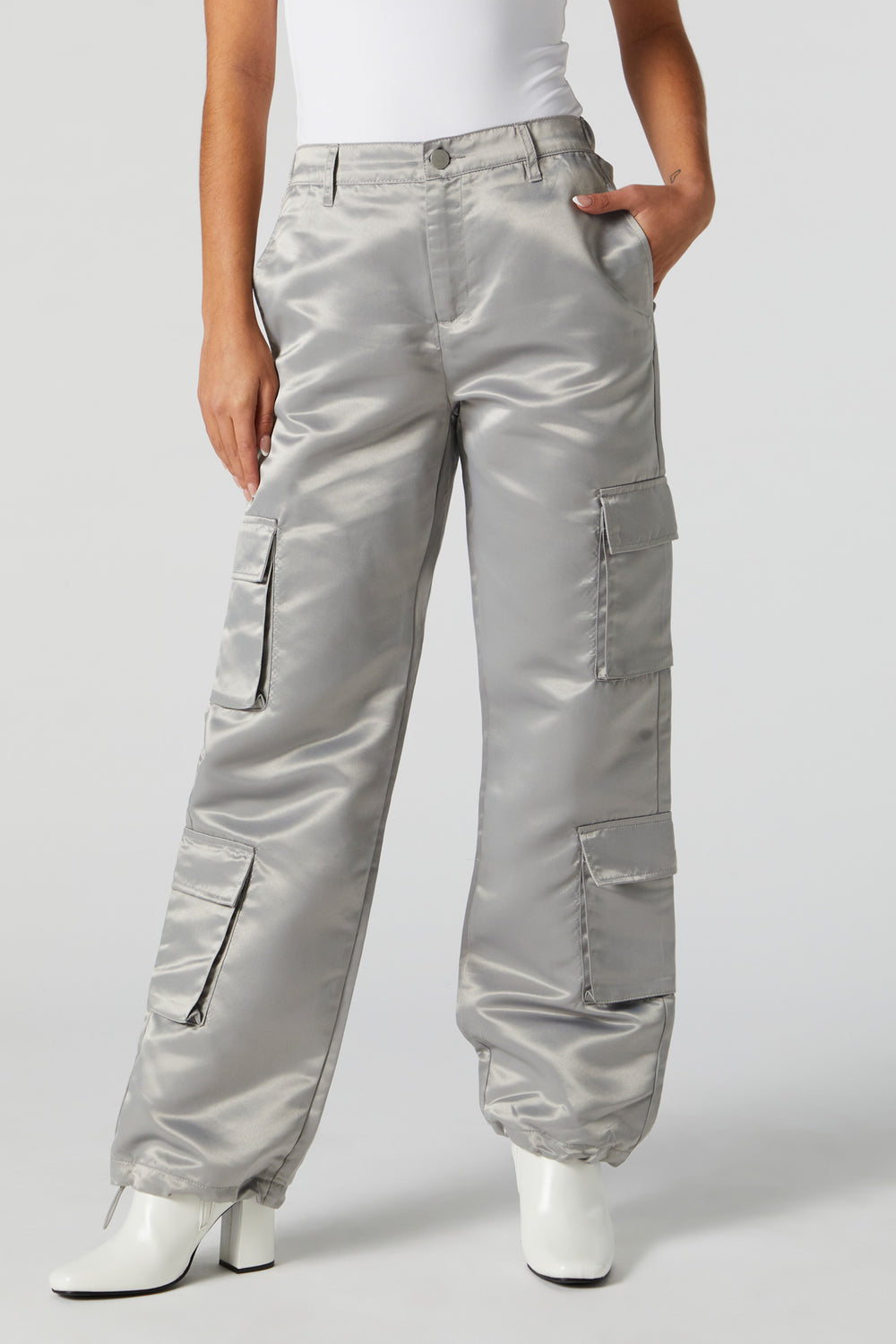 Satin Cargo Pocket Pant Satin Cargo Pocket Pant 2