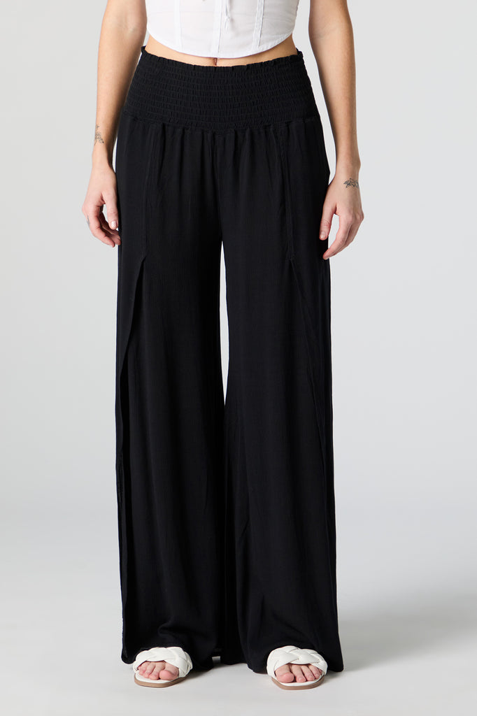 Solid Front Slit Palazzo Pant – Charlotte Russe