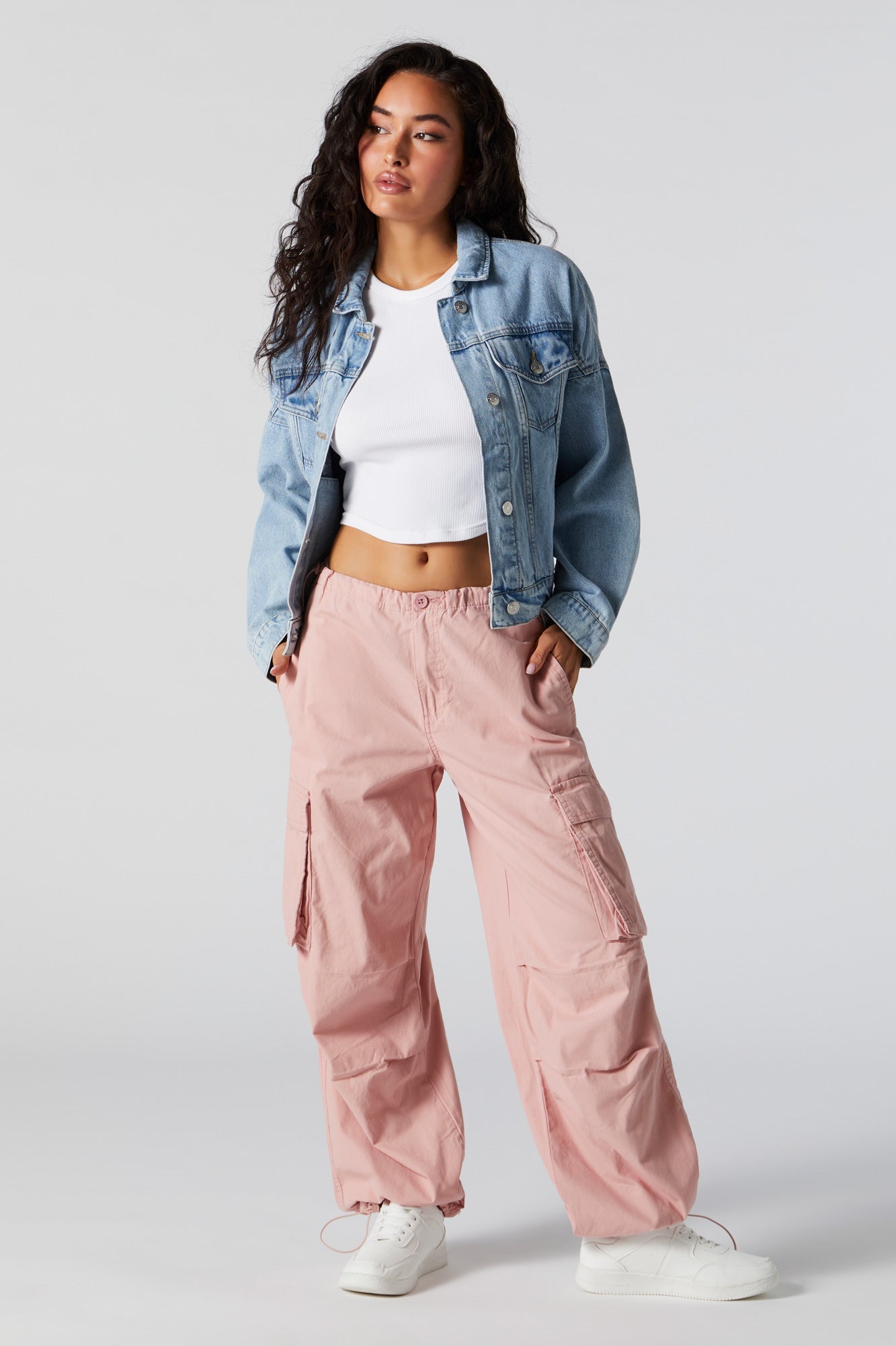 Colored Cargo Parachute Pant