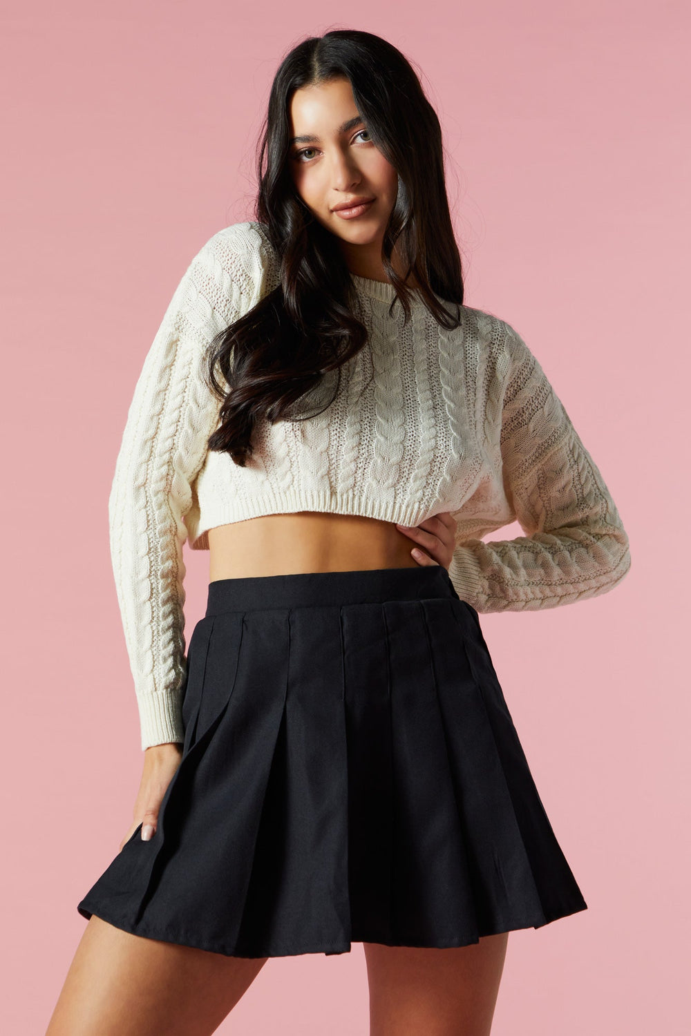 Black Pleated Skirt Black Pleated Skirt 1