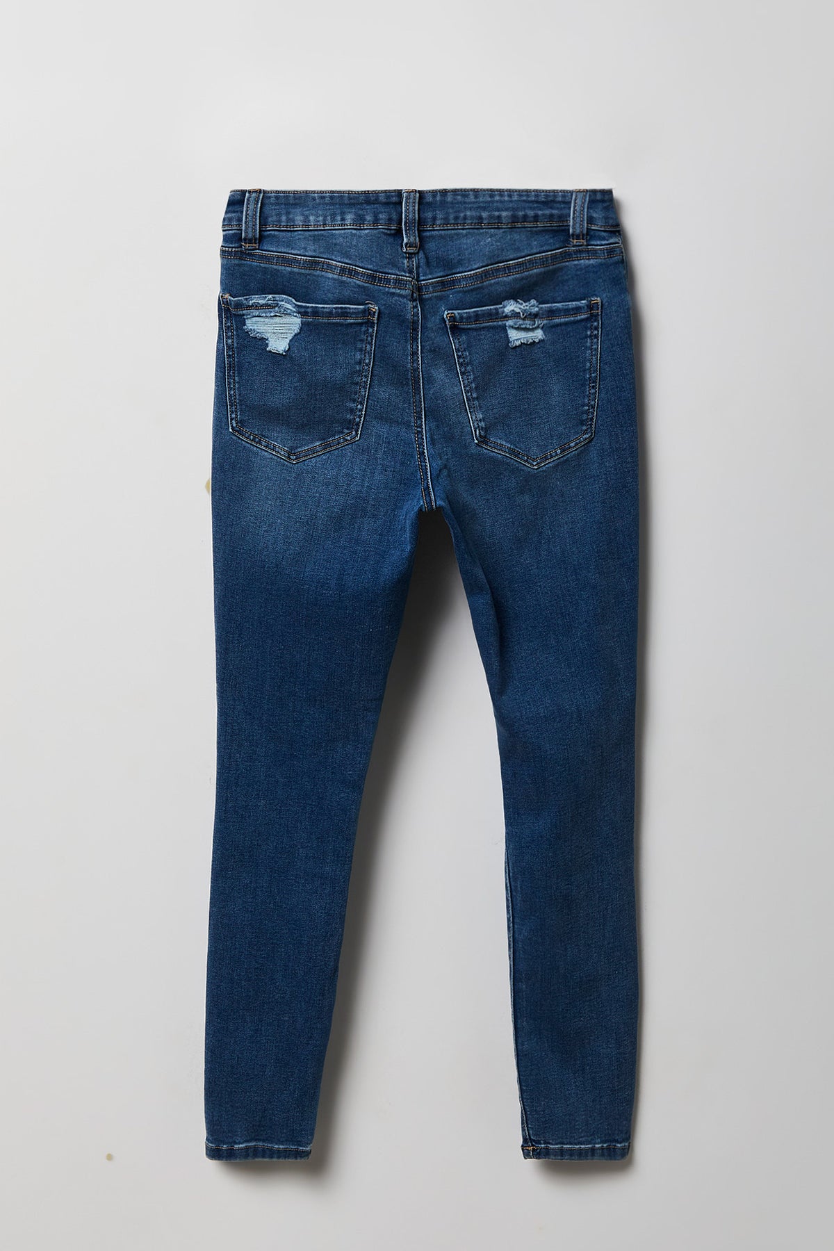 Alt View 5. South Beach Stretch Ripped Low Rise Skinny Jean - Medium Blue