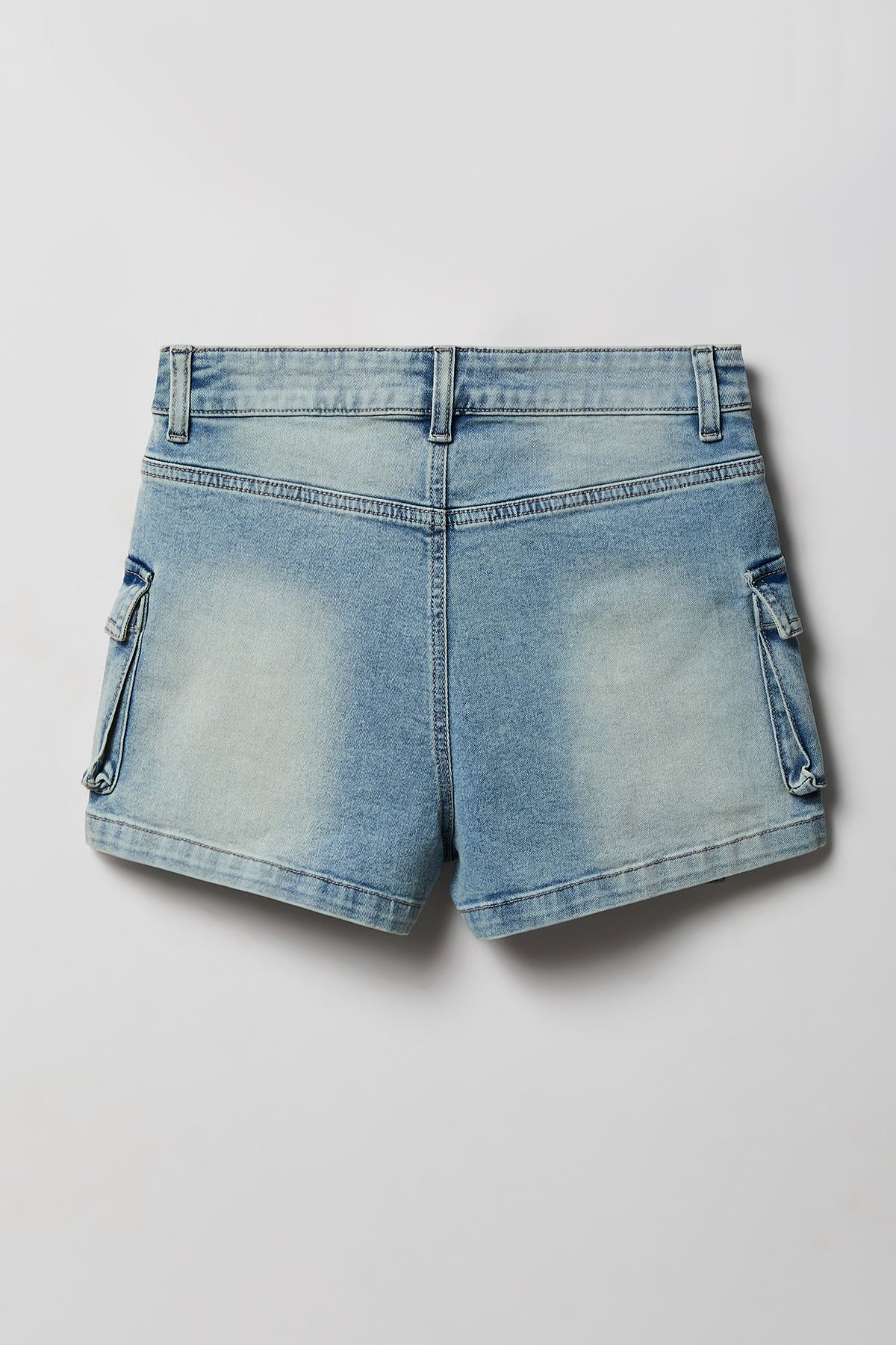 Alt View 5. Denim Cargo Short - Light Denim Blue