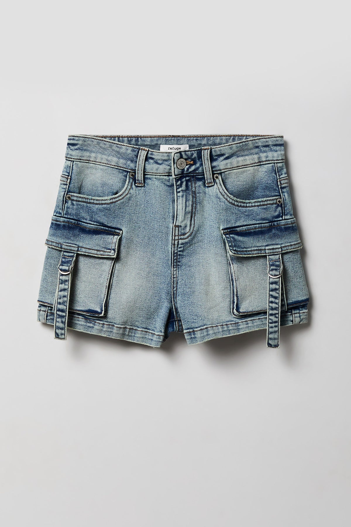 Alt View 4. Denim Cargo Short - Pacific Blue