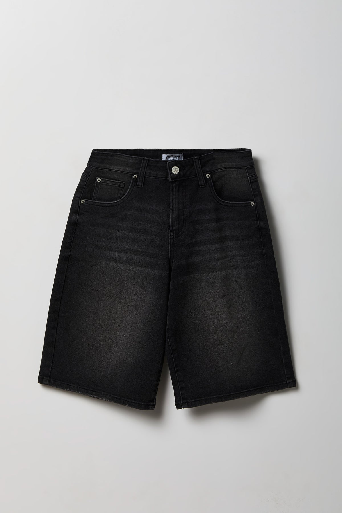 Alt View 5. Stretch Low Rise Washed Black Jort - Black