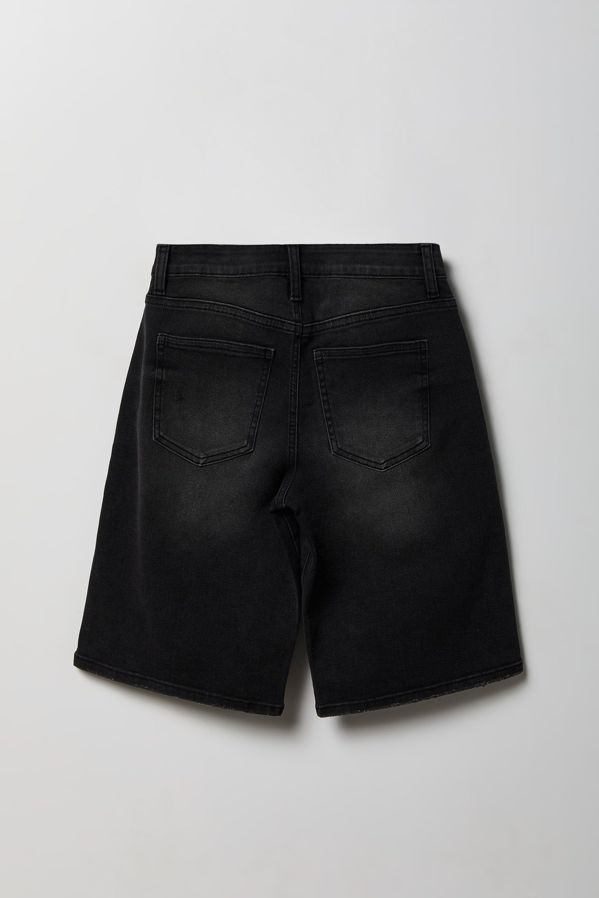 Alt View 6. Stretch Low Rise Washed Black Jort - Black