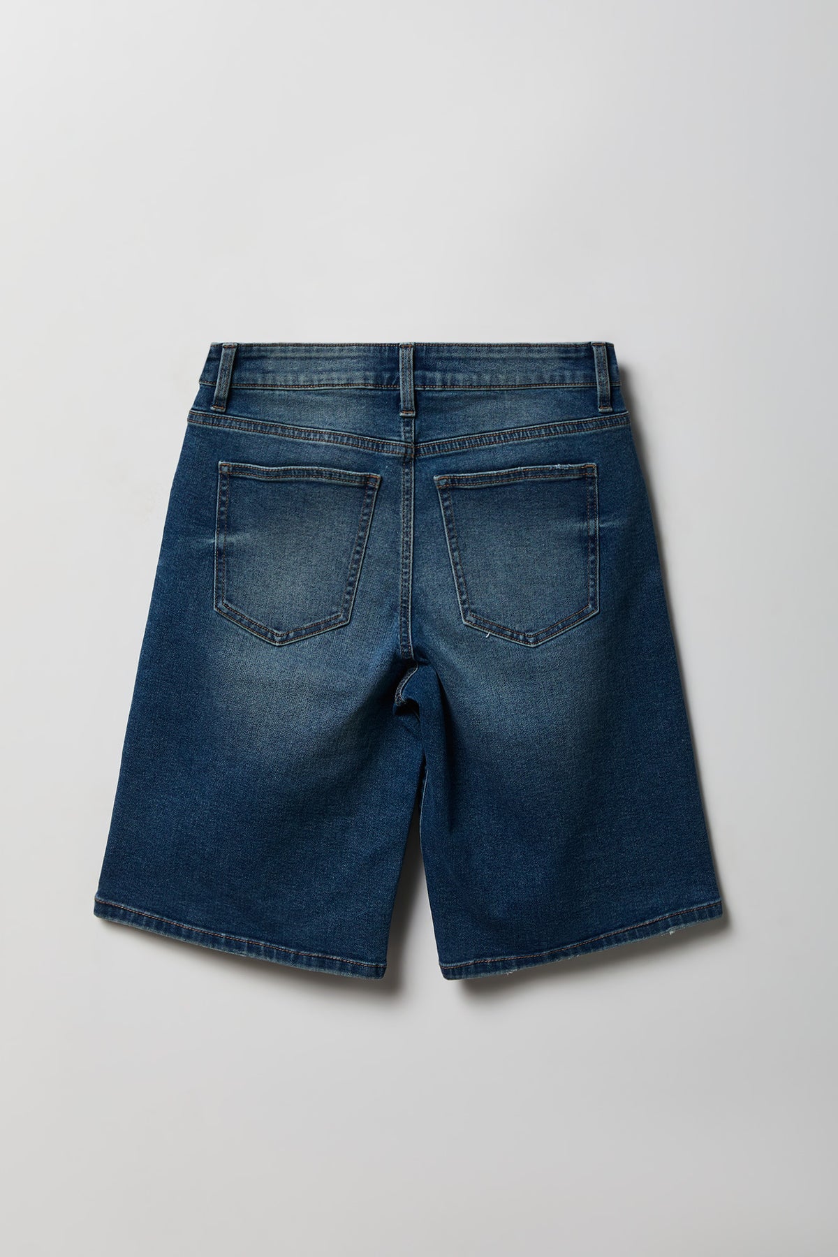 Alt View 5. Stretch Low Rise Vintage Dark Jort - Midnight Blue