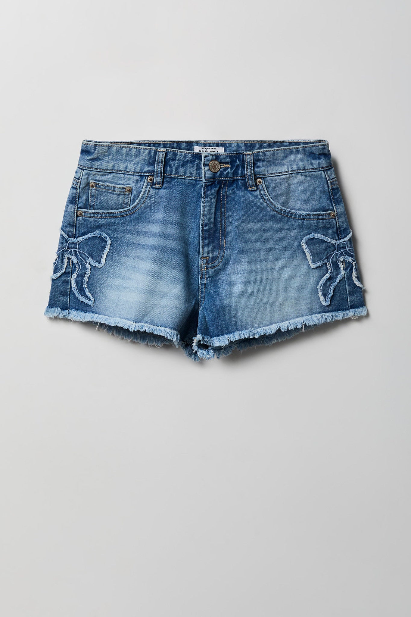 Bow Stitched Medium Denim Short – Charlotte Russe