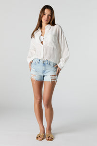Distressed Boyfriend Denim Short