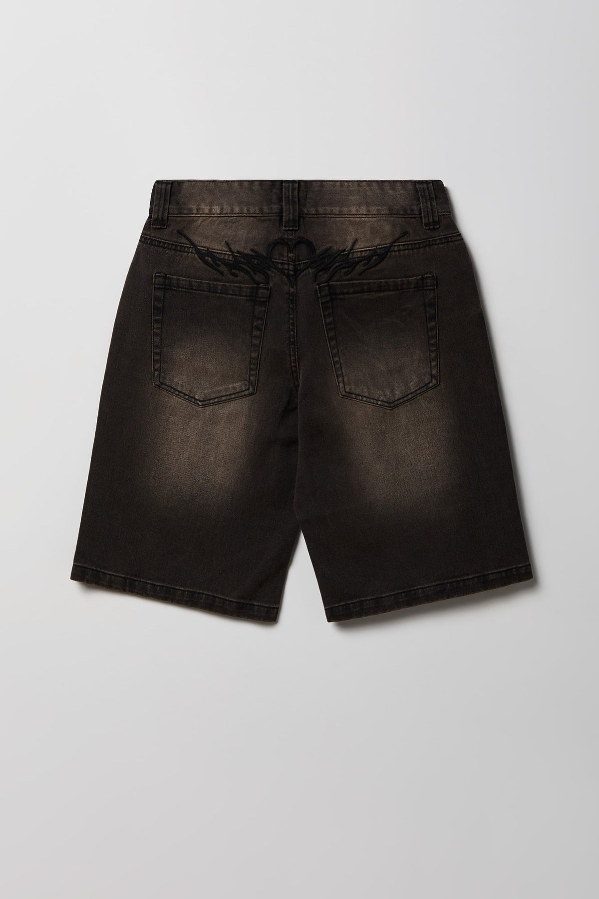Alt View 5. Brooklyn Graphic Low Rise Baggy Latte Jort - Dark Brown