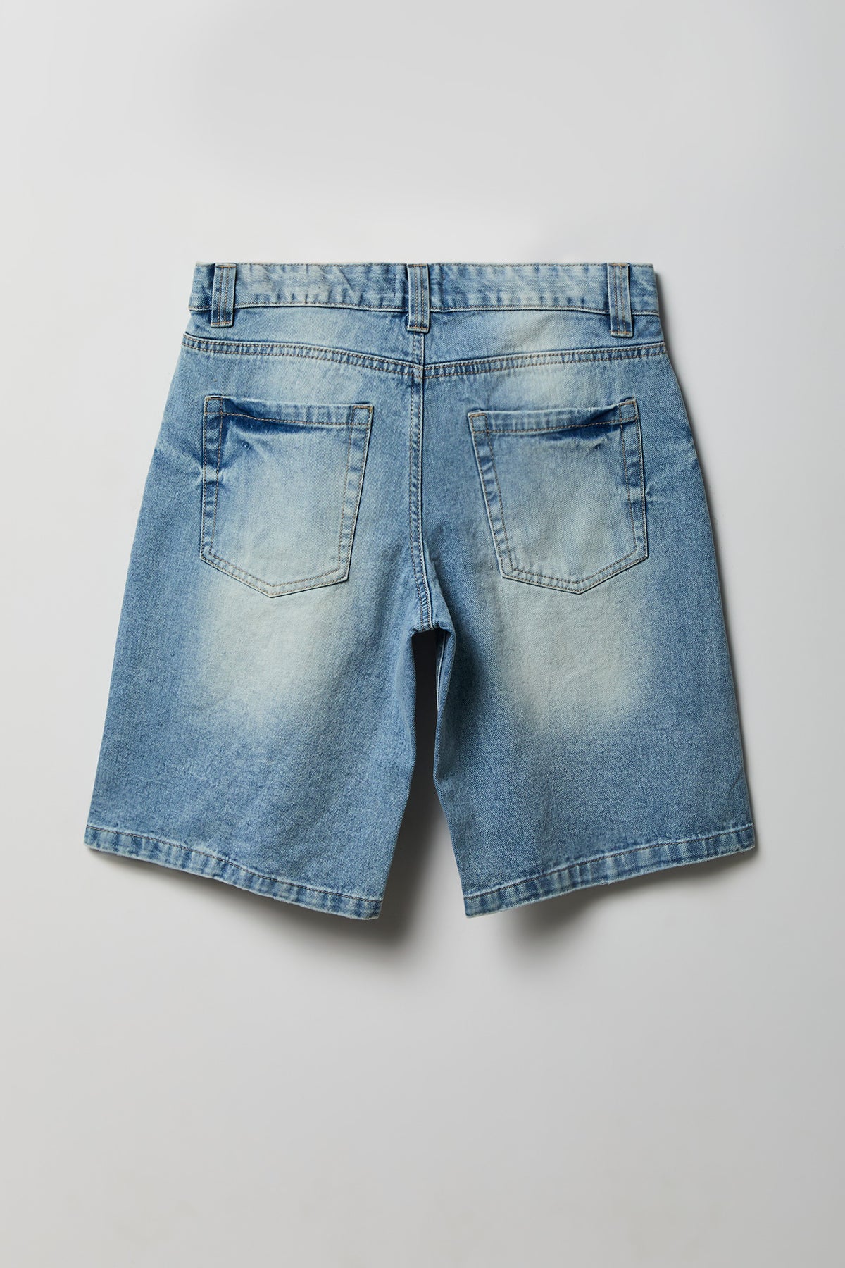 Alt View 5. Brooklyn Low Rise Light Jort 11" with LaBeBe Keychain - Pacific Blue