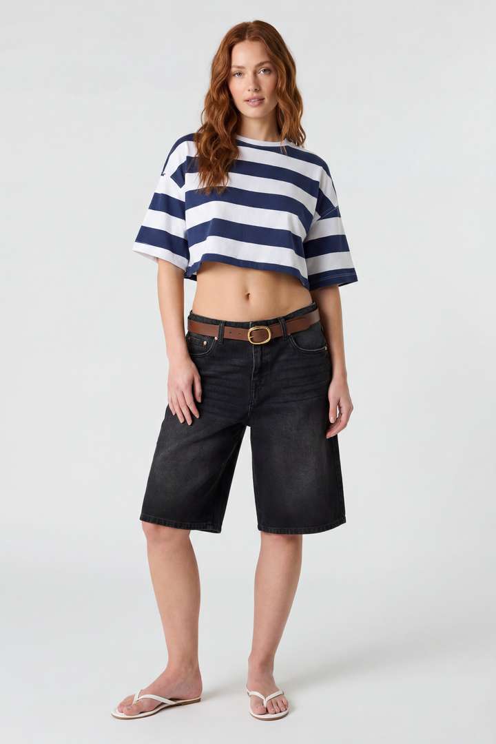 Low Rise Belted Jort 13"