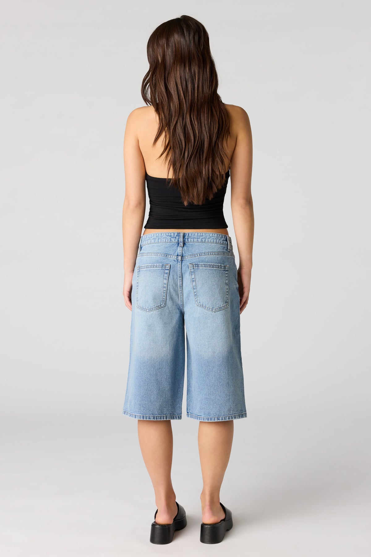 Alt View 3. Low Rise Medium Jort 13" - Medium Blue