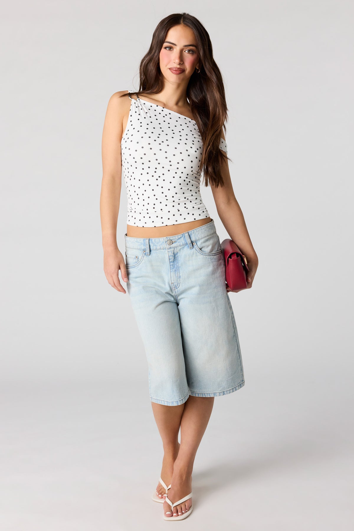 Low Rise Light Jort 13" - Light Denim Blue