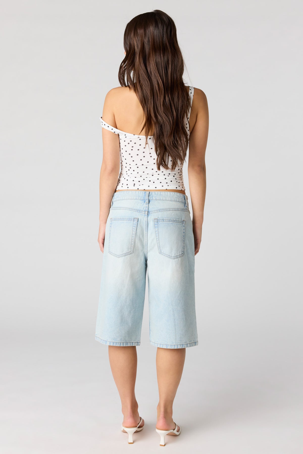 Alt View 3. Low Rise Light Jort 13" - Light Denim Blue