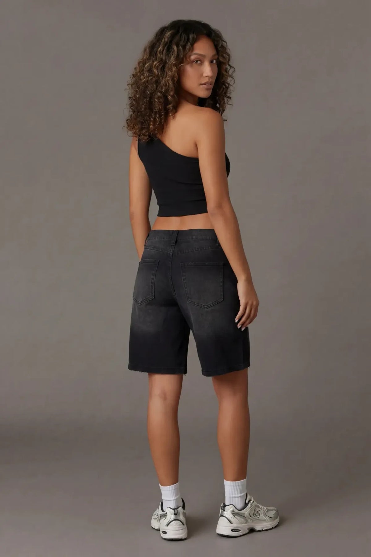 Alt View 3. Playboy Print Low Rise Jort - Black