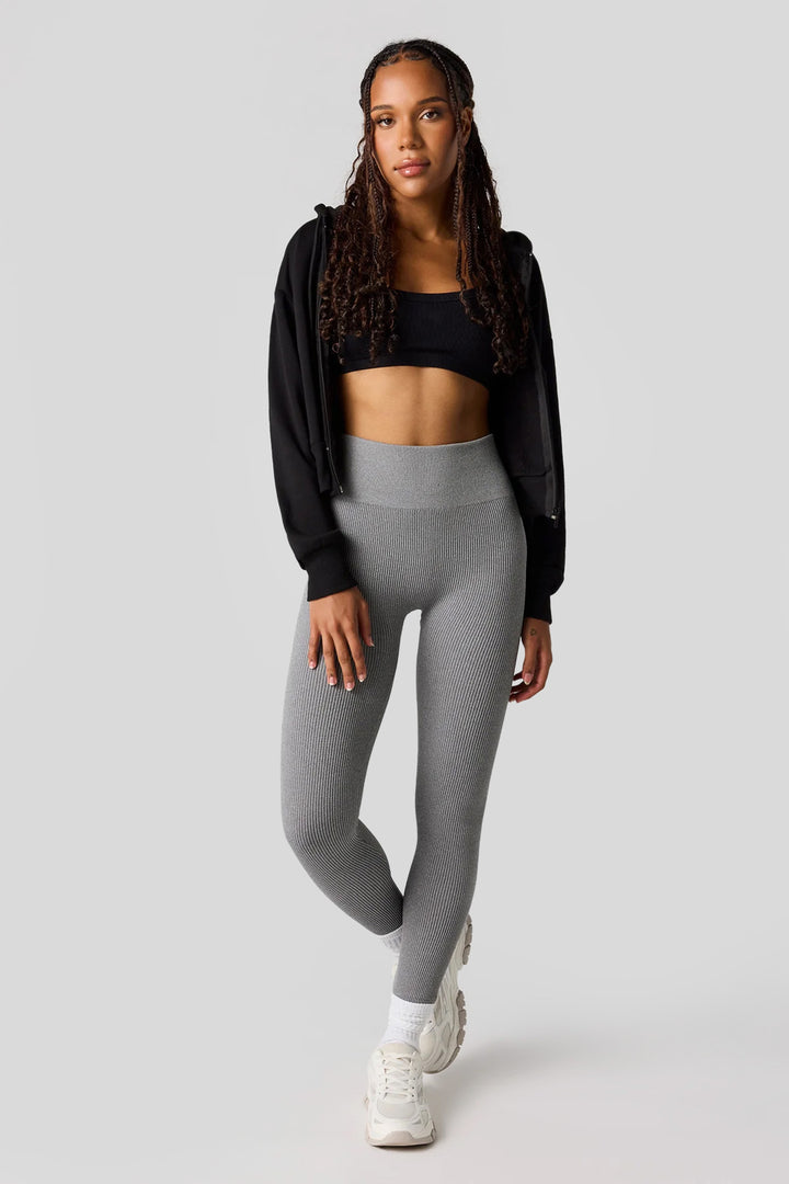 High Rise Seamless Ribbed Legging