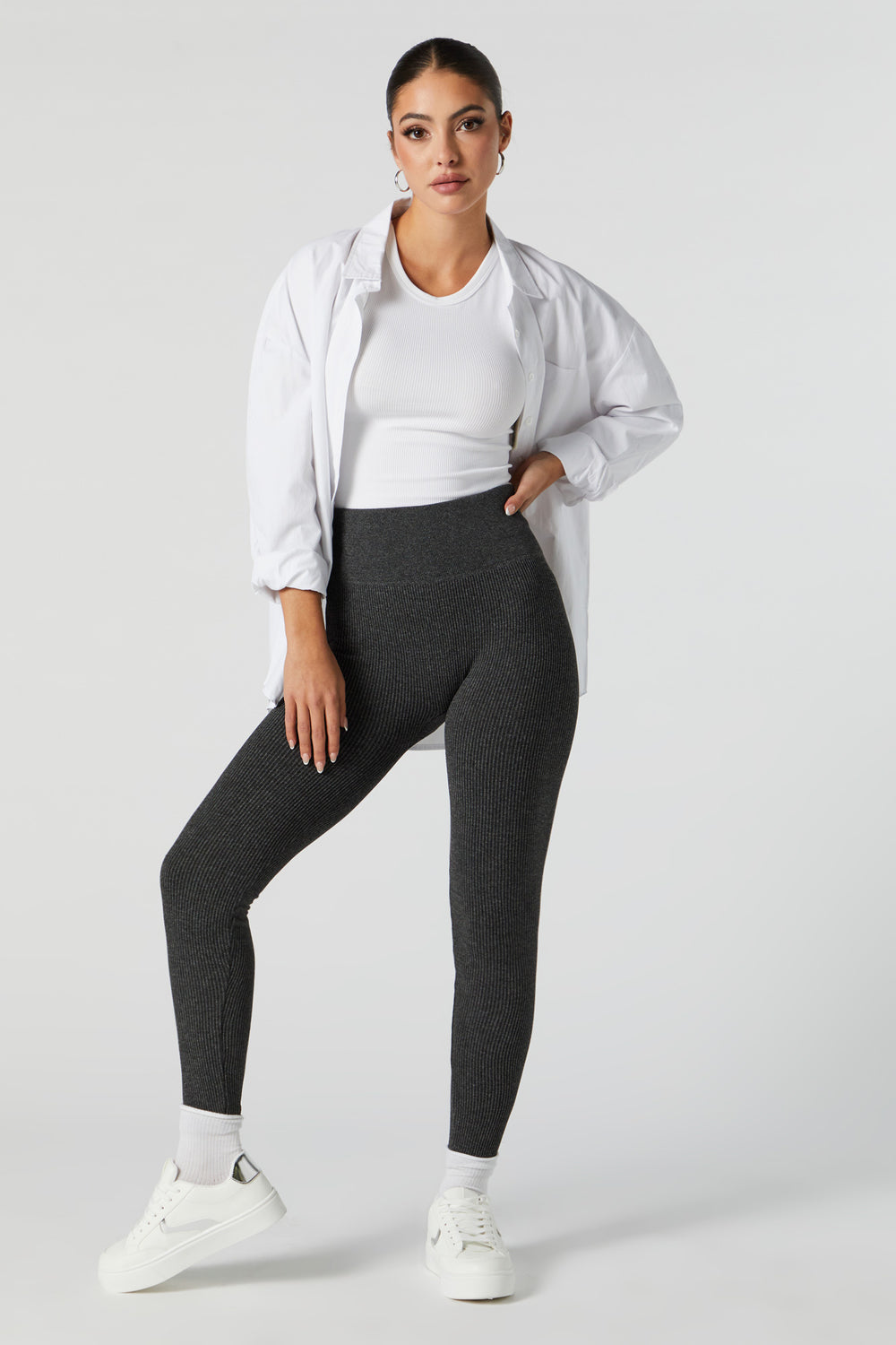 Seamless Ribbed Fleece Legging Seamless Ribbed Fleece Legging 8