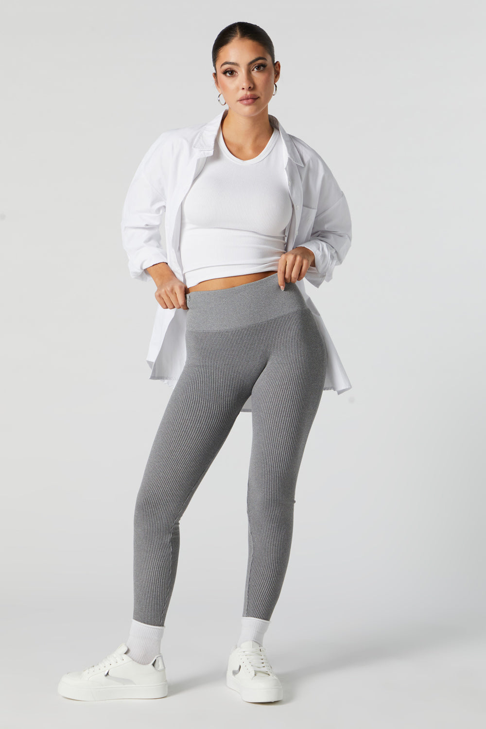 Seamless Ribbed Fleece Legging Seamless Ribbed Fleece Legging 11