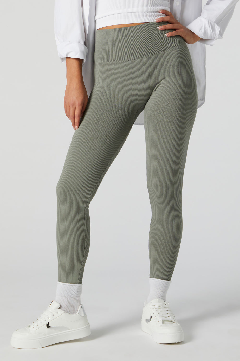 Seamless Ribbed Fleece Legging Seamless Ribbed Fleece Legging 15