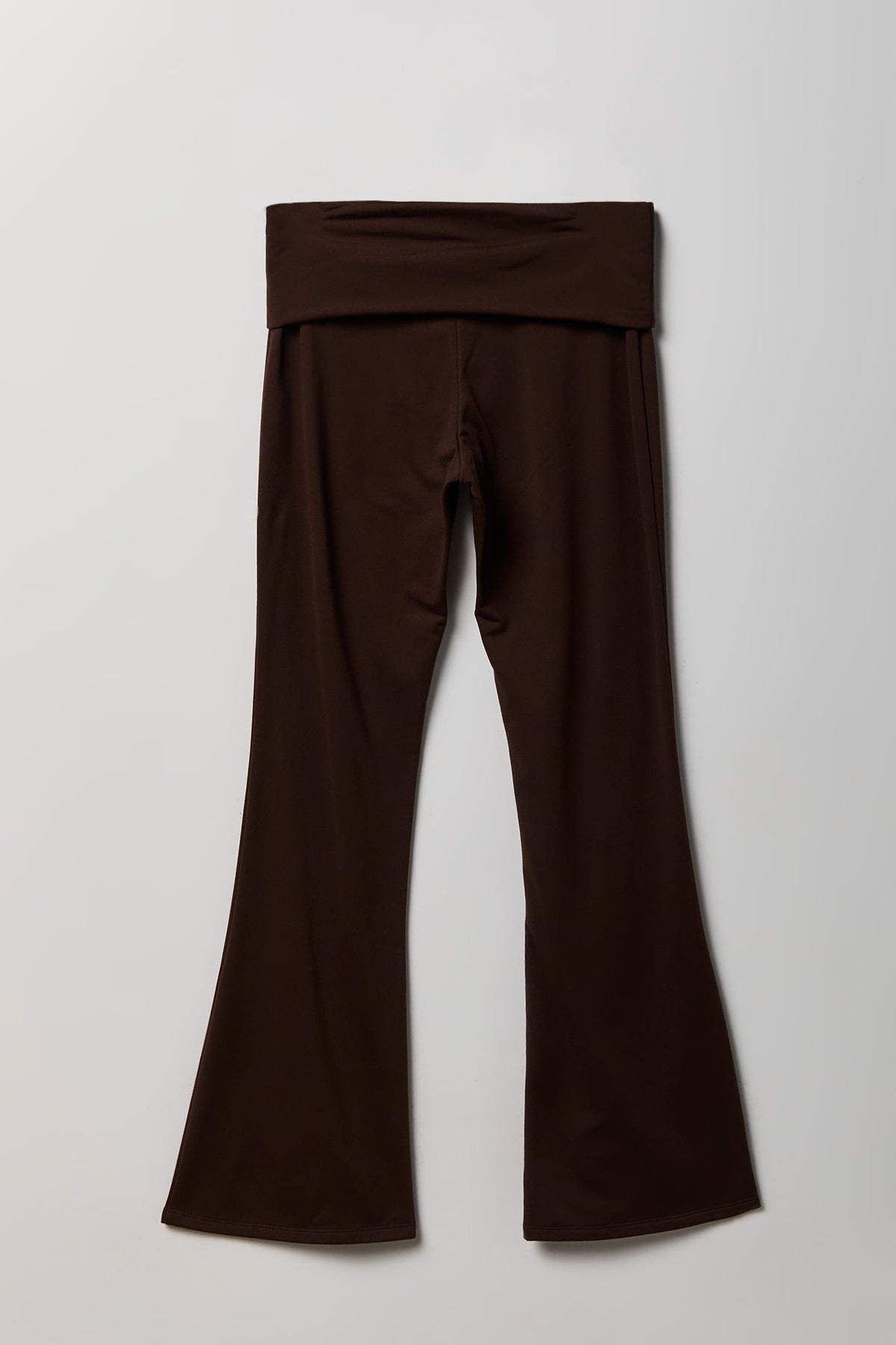 Alt View 2. Foldover Waist Flare Legging - Dark Brown