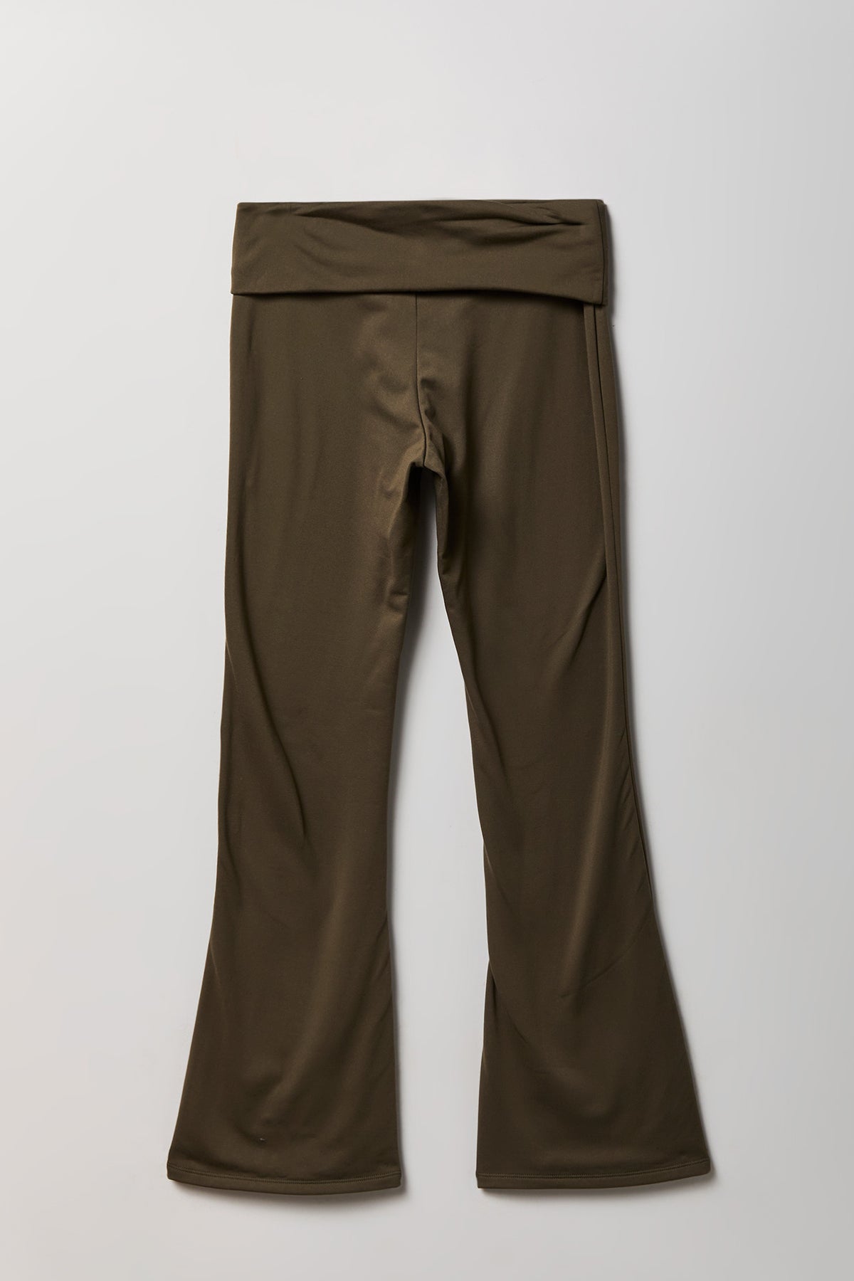Alt View 2. Foldover Waist Flare Legging - Dark Green