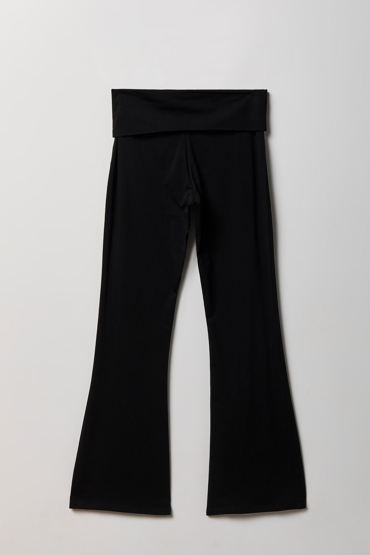 Alt View 2. Foldover Waist Flare Legging - Black